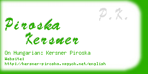 piroska kersner business card